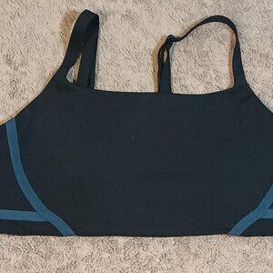 Nike One Dri-FIT Sports Bra/Womens Large/Black Blue/Adjustable NWOT**